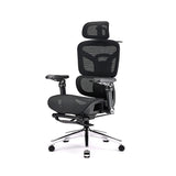 Ergonomic Office Chair with Footrest | Full Mesh, Lumbar Support, Reclining - BAS Kuwait Bab Al Saif 
