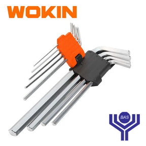 Extra Long Arm Allen key / Hex key set (9pcs) Wokin Brand - BAS Kuwait Bab Al Saif Standard Standard 