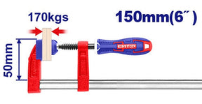 F clamp with plastic handle EMTOP BRAND - BAS Kuwait Bab Al Saif Standard 50 X 150Mm 