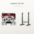 Combo offer: 20kg dumbbell set and adjustable squat rack