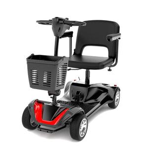Foldable 4-Wheel Electric Mobility Chair – 250W, Detachable Seat - BAS Kuwait Bab Al Saif Black 110 × 49 × 110 cm 