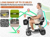 Foldable 4-Wheel Electric Mobility Chair Scooter Foldable – 350W Detachable Seat 60km Range Digital Screen - BAS Kuwait Bab Al Saif 