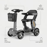 Foldable 4-Wheel Electric Mobility Chair Scooter Foldable – 350W Detachable Seat 60km Range Digital Screen - BAS Kuwait Bab Al Saif 