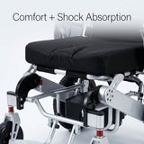 Foldable Aluminium Electric Mobility Chair with Remote Control 150kg capacity | Dual 250W Motors - BAS Kuwait Bab Al Saif 