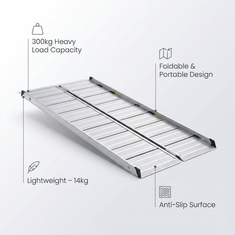 Foldable Aluminum Ramp for Wheelchairs / Scooters - BAS Kuwait Bab Al Saif 