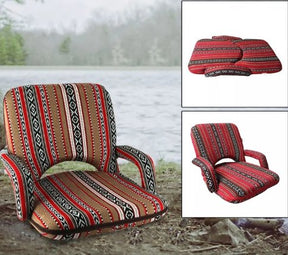 Foldable Chair with Armrest - BAS Kuwait Bab Al Saif Red 92 × 62 × 9 cm 