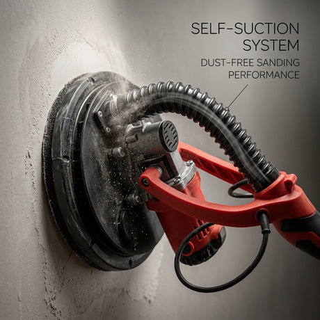 Foldable Drywall Sander Electric 850W | Handheld Self-Suction Floor & Wall Sander – BAS Kuwait Bab Al Saif 