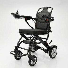 Foldable Electric Mobility Chair with Remote Control 120kg capacity | Lightweight Aluminium Travel Chair - BAS Kuwait Bab Al Saif 