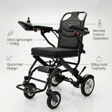 Foldable Electric Mobility Chair with Remote Control 120kg capacity | Lightweight Aluminium Travel Chair - BAS Kuwait Bab Al Saif 