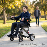 Foldable Electric Mobility Chair with Remote Control | Lightweight Travel Scooter - BAS Kuwait Bab Al Saif 