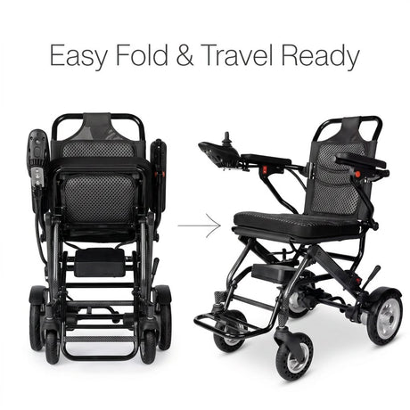 Foldable Electric Mobility Chair with Remote Control | Lightweight Travel Scooter - BAS Kuwait Bab Al Saif 