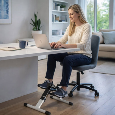 Foldable Exercise bike Mini Feet Exercise Pedal Bike Workout Fitness Machine - BAS Kuwait Bab Al Saif 