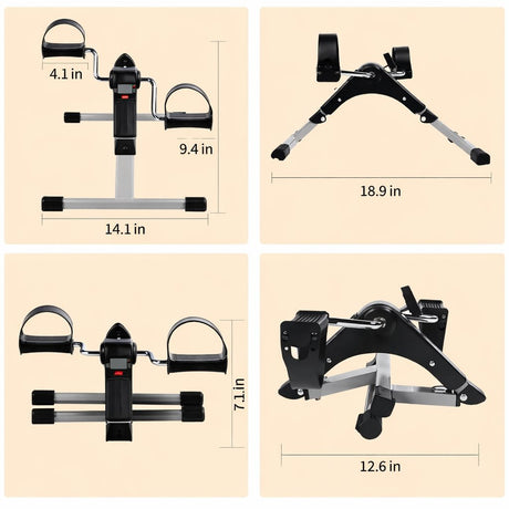 Foldable Exercise bike Mini Feet Exercise Pedal Bike Workout Fitness Machine - BAS Kuwait Bab Al Saif 