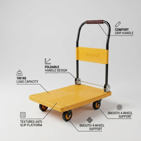 Foldable Hand Trolley 100 Kg / platform Hand Truck Dingqi Brand - BAS Kuwait Bab Al Saif 