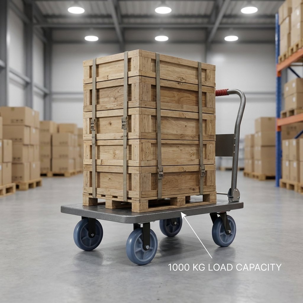 Foldable Hand Trolley 1000 Kg / 110 x65cm platform Hand Truck - BAS Kuwait Bab Al Saif 
