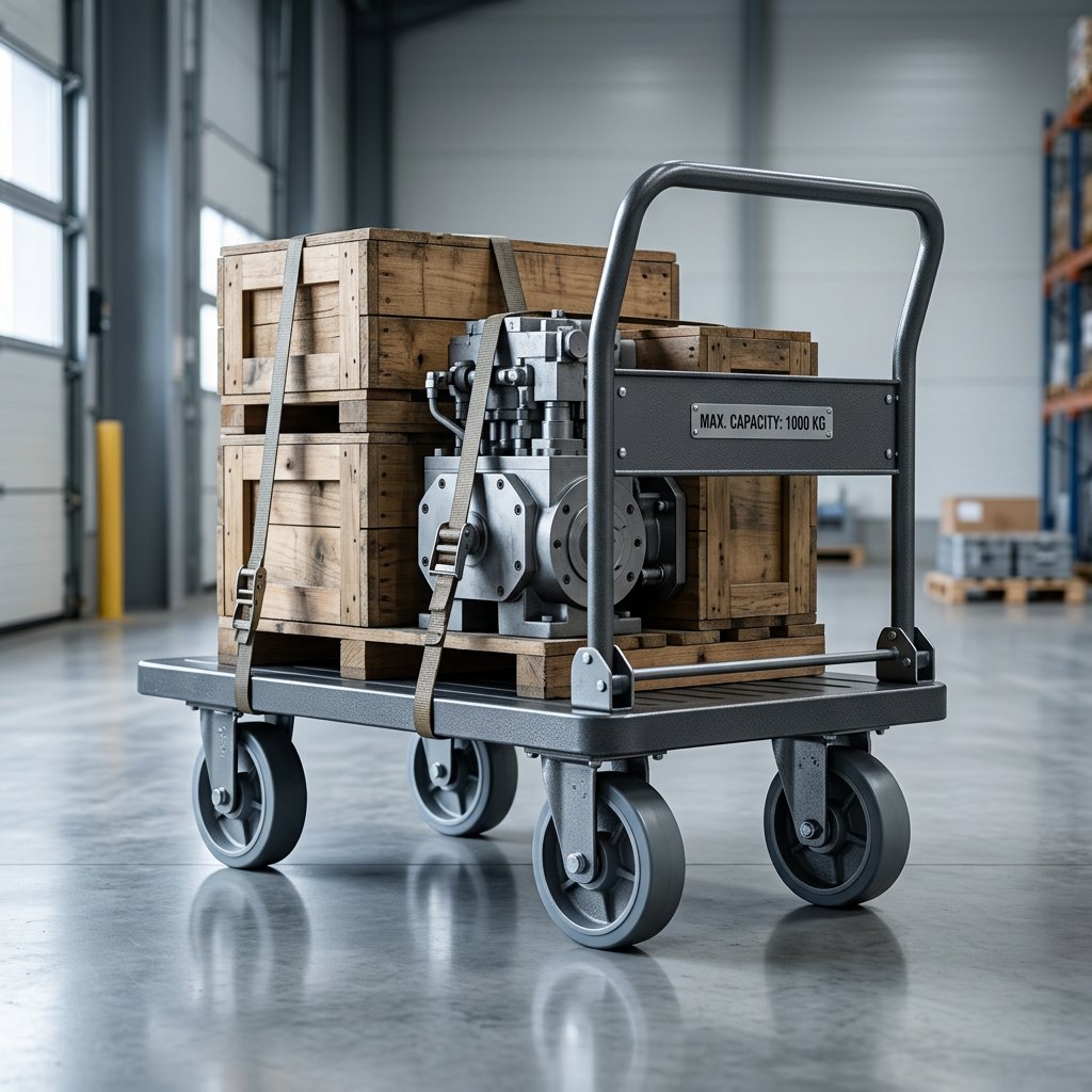 Foldable Hand Trolley 1000 Kg / 110 x65cm platform Hand Truck - BAS Kuwait Bab Al Saif 