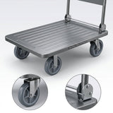 Foldable Hand Trolley 1000 Kg / 110 x65cm platform Hand Truck - BAS Kuwait Bab Al Saif 