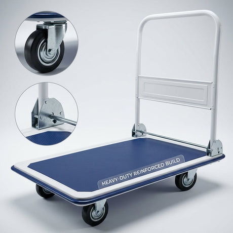Foldable Hand Trolley 300 Kg Reinforced Steel - BAS Kuwait Bab Al Saif 