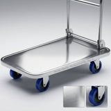 Foldable Hand Trolley 300 Kg Stainless Steel grade 304 / platform Hand Truck food grade - BAS Kuwait Bab Al Saif 