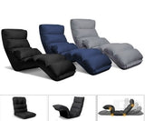 Foldable Lounge Recliner Sofa Chair - BAS Kuwait Bab Al Saif Black 205 × 53 × 17 cm 