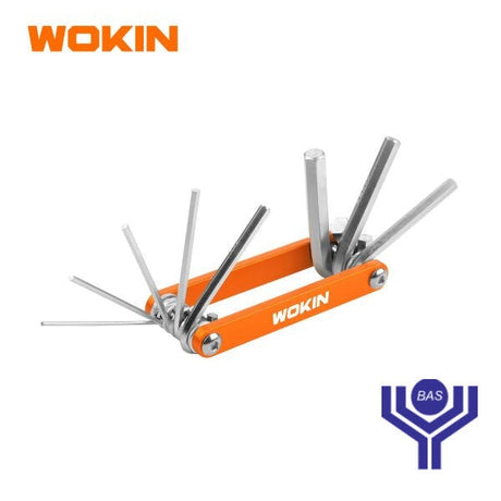 Folding Allen Key / Hex Key Set ( 8PCS ) Wokin Brand - BAS Kuwait Bab Al Saif Standard Standard 