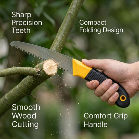 Folding Pruning Saw With Card 10" DINGQI BRAND - BAS Kuwait Bab Al Saif 
