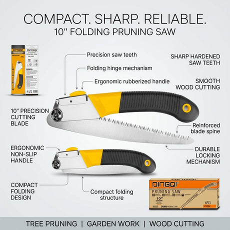 Folding Pruning Saw With Card 10" DINGQI BRAND - BAS Kuwait Bab Al Saif 