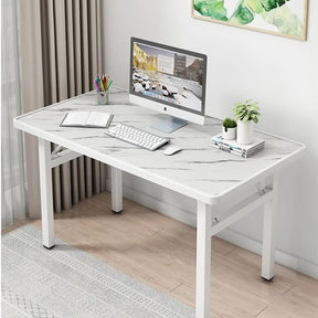 Folding Table Desk for Home or Office use I Study table I Dining table - BAS Kuwait Bab Al Saif White 120 × 60 × 75 cm 