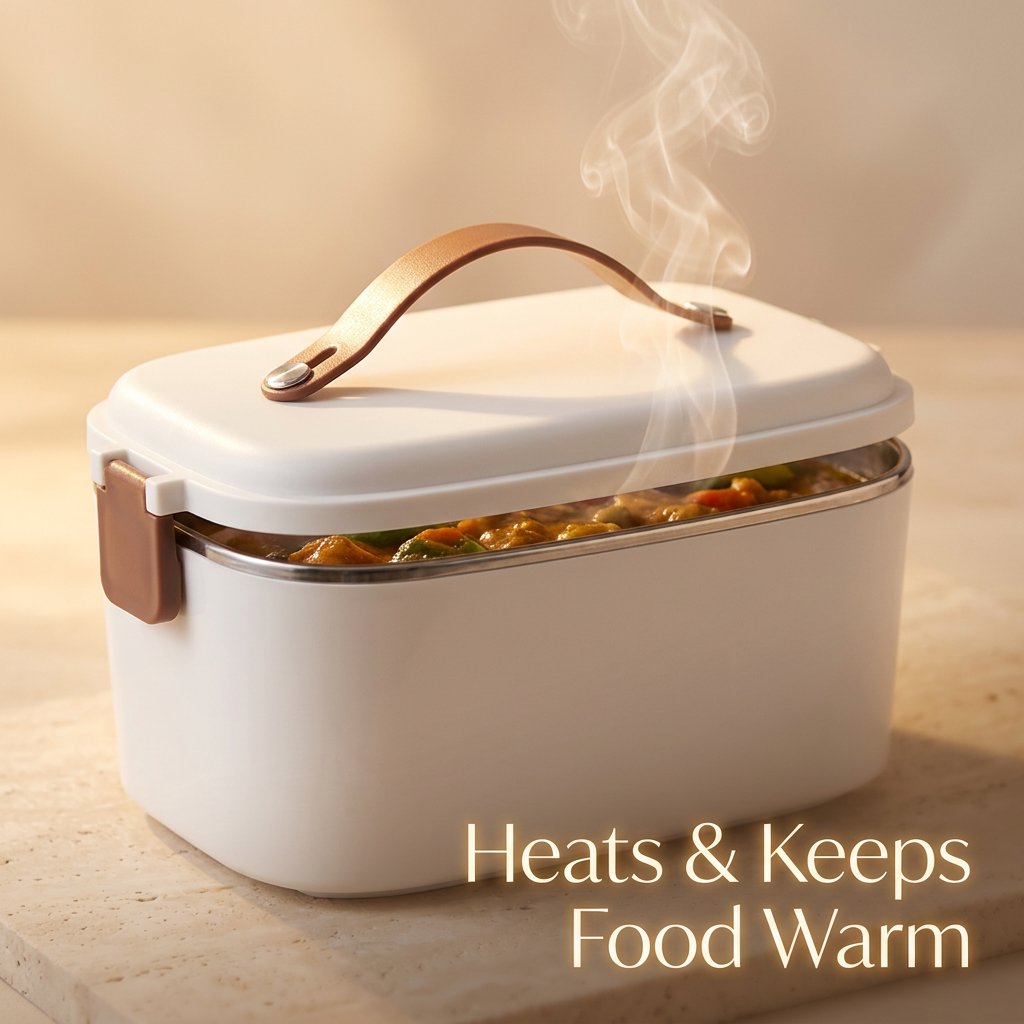 Food Warmer Car Portable Electric Heating Lunch Box for office / car (AC/DC) - BAS Kuwait Bab Al Saif 