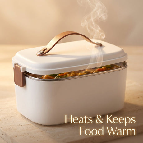 Food Warmer Car Portable Electric Heating Lunch Box for office / car (AC/DC) - BAS Kuwait Bab Al Saif 