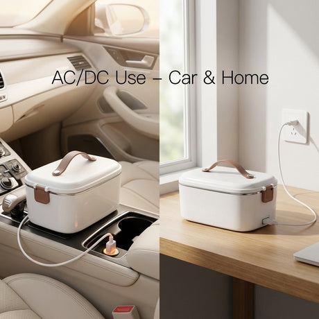 Food Warmer Car Portable Electric Heating Lunch Box for office / car (AC/DC) - BAS Kuwait Bab Al Saif 