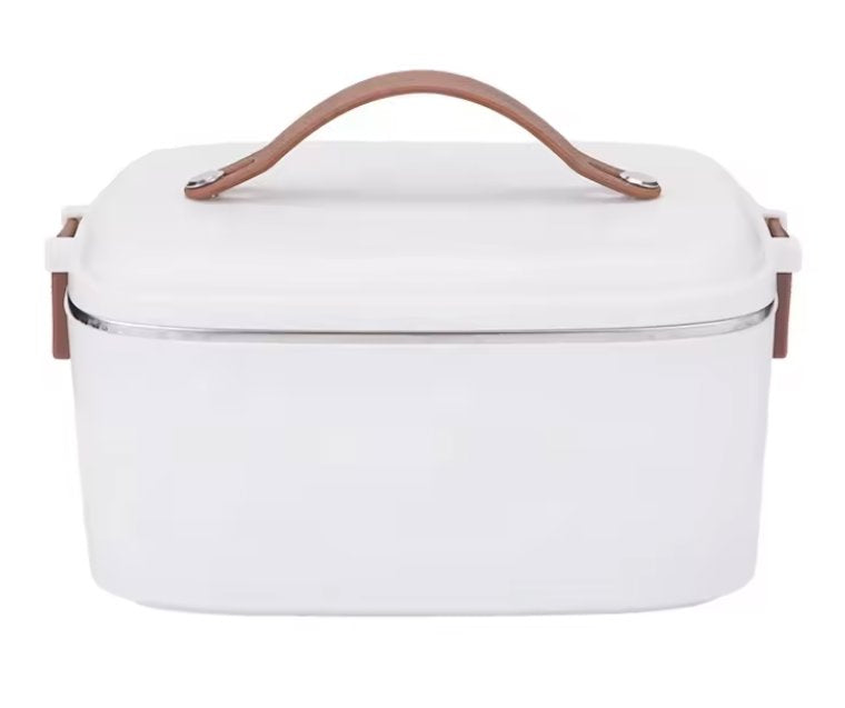 Food Warmer Car Portable Electric Heating Lunch Box for office / car (AC/DC) - BAS Kuwait Bab Al Saif White Standard 