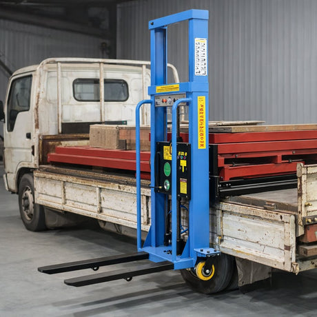 Forklift 1 Ton 1.6 Meter I Stacker Truck with Auto Lift - BAS Kuwait Bab Al Saif 
