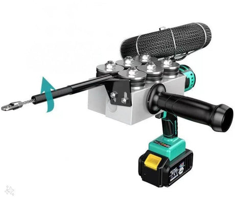 Full automatic electric concealed wire puller | 30m cordless wire pulling tool - bas kuwait Bab Al Saif Black Standard 
