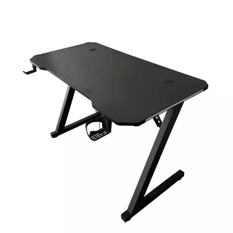 Gaming table | Z shaped gaming desk with RGB lights - BAS Kuwait Bab Al Saif black 100 x 60 cm With Fitting