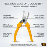 Garden scissors 7" Garden Pruning Shears Multi Purpose Scissors Plastic Handle DINGQI BRAND - BAS Kuwait Bab Al Saif 