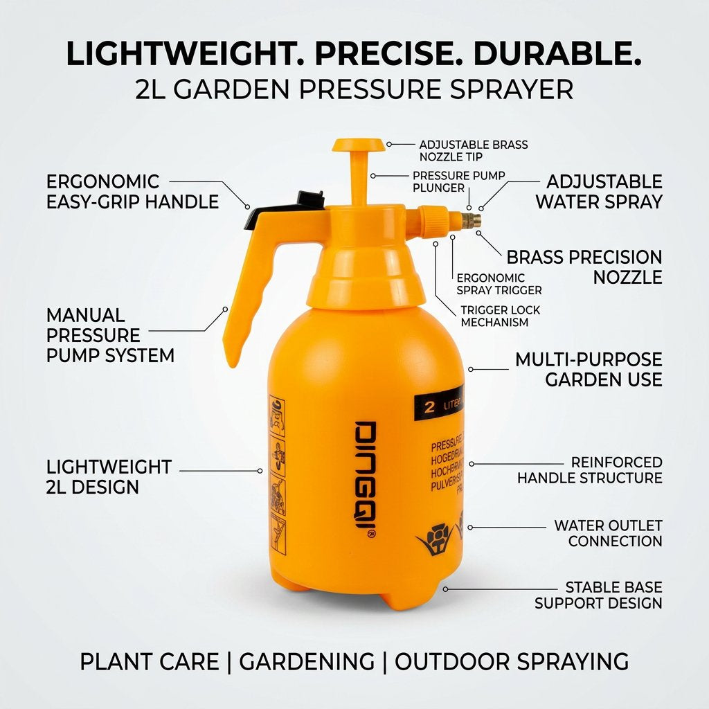 Garden Sprayer 2L Watering Adjustable Hand Pump DINGQI BRAND - BAS Kuwait Bab Al Saif 