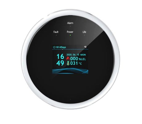Gas Leak Detector And Temperature Alarm Sensor Wifi Led Screen Voice Remote Control - BAS Kuwait Bab Al Saif Standard Standard 