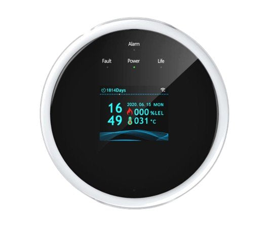 Gas Leak Detector And Temperature Alarm Sensor Wifi Led Screen Voice Remote Control - BAS Kuwait Bab Al Saif Standard Standard 
