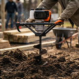 Gasoline Earth Auger 52cc - with 2 drill bits BAS Kuwait Bab Al Saif 