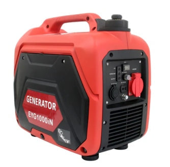Gasoline Generator 1050W / 1000W Silent with AVR, Overload Protection, Recoil Start & Overheat Safety - BAS Kuwait Bab Al Saif Red EY1000iN 