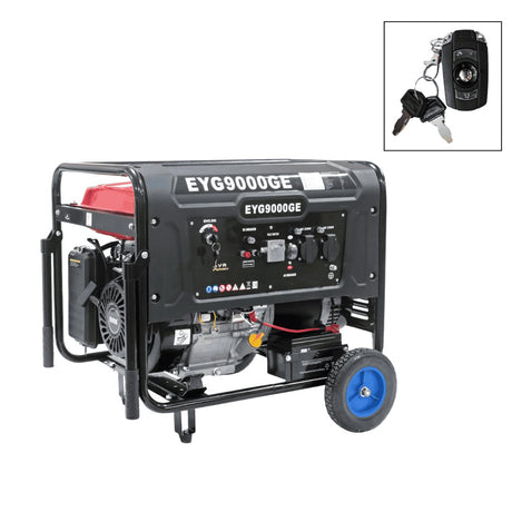 Gasoline Generator 7500W/7000W with Remote Start, AVR, Overload Protection & Electric Starter - BAS Kuwait Bab Al Saif Red EYG9000GE 