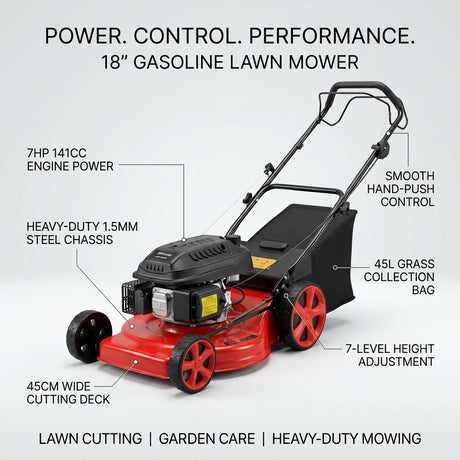 Gasoline Lawn Mower 18" 7HP - BAS Kuwait Bab Al Saif 