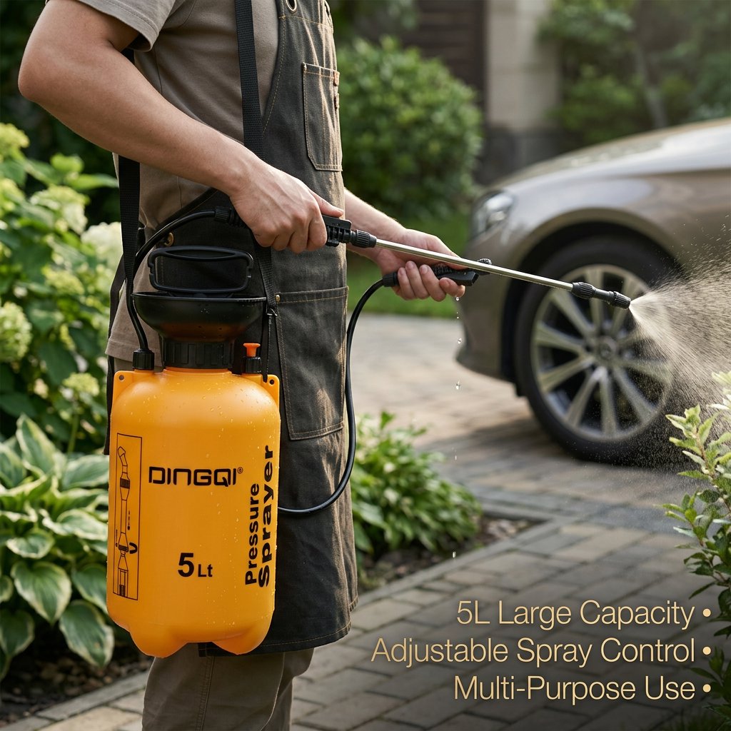 Hand Pump Sprayer Shoulder Strap Hand Water Sprayer 5L Agricultural And Car Wash DINGQI BRAND - BAS Kuwait Bab Al Saif 