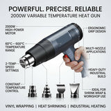 Heat Gun I Hot Air Gun 2000 W Variable Temperature Control with 2-Temp Settings - BAS Kuwait Bab Al Saif 