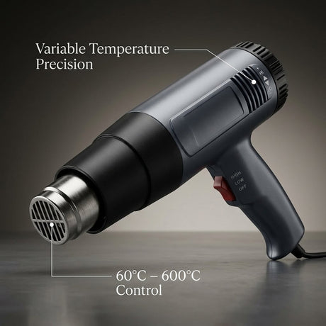 Heat Gun I Hot Air Gun 2000 W Variable Temperature Control with 2-Temp Settings - BAS Kuwait Bab Al Saif 