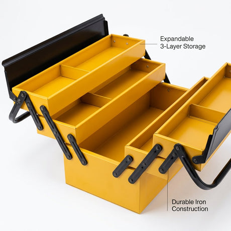 Heavy Duty Iron Tool Storage Box With 3 Layers DINGQI BRAND - BAS Kuwait Bab Al Saif 
