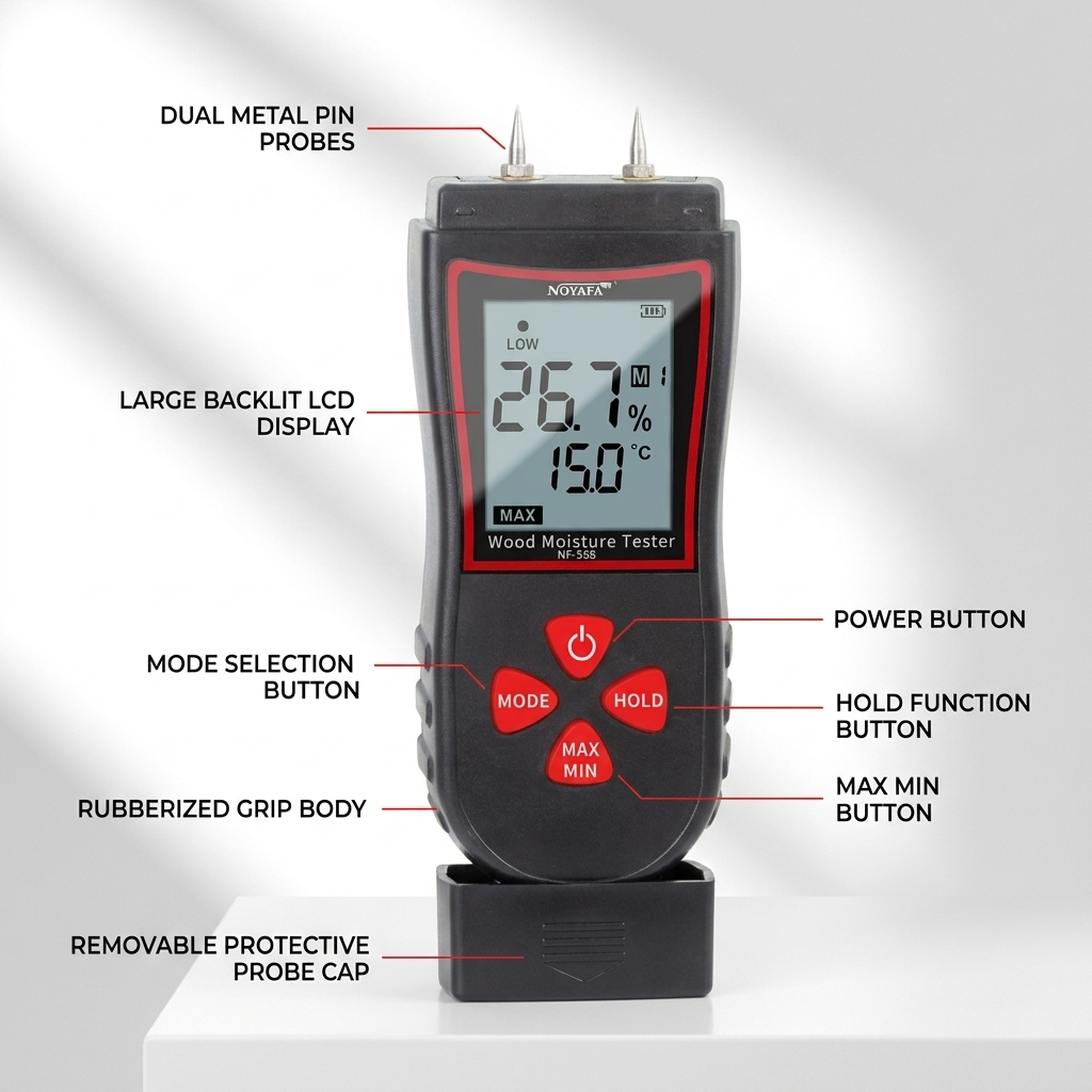 Digital Wood Moisture Meter - BAS Kuwait