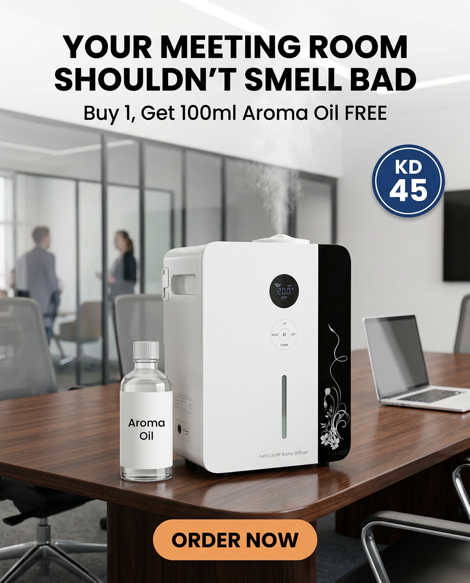 Scent Diffuser + 100ml Aroma Oil Free - BAS Kuwait