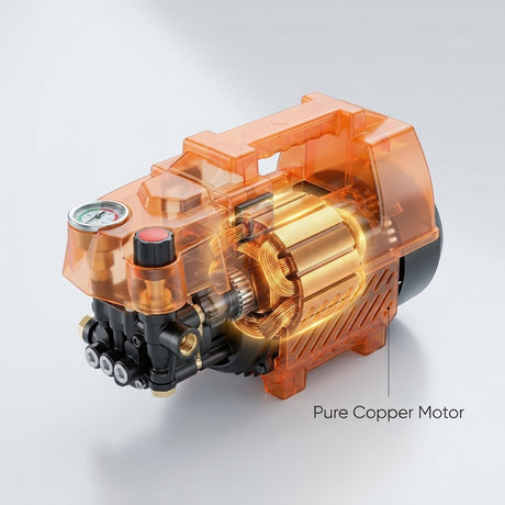High Pressure Washer 1800W | Pure Copper Motor | Portable Vehicle Cleaning - BAS Kuwait Bab Al Saif 